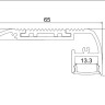 Профиль для ступеней лестницы IT-ledstep-profile-1500