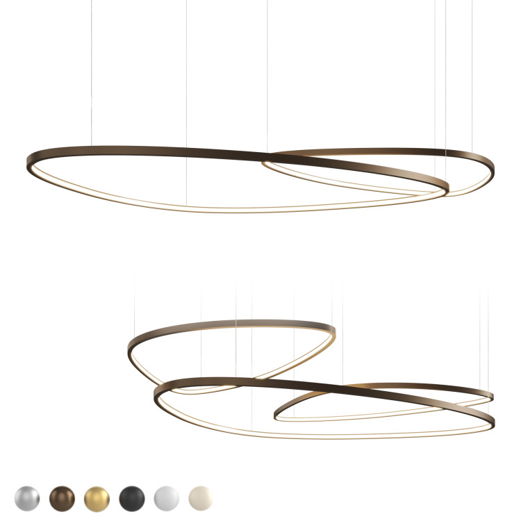 Cветодиодная большая люстра Integrator Set of Round Triangles